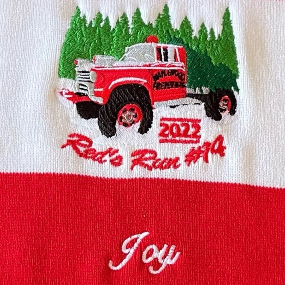 Collectors Item 2022 Red’s Run Red and White Knit Scarf